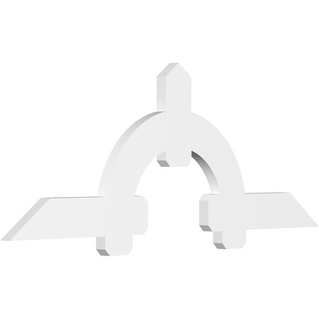 Ekena Millwork Ericson Architectural Grade PVC Gable Bracket, 72"W x 27"H x 2"D x 6"F, 9/12 Pitch GBP072X27X0206ERI00